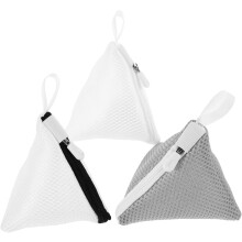 Saci de rufe mini din plasă, set de 3 buc, saci de spălare delicati cu fermoar din poliester, pentru spălarea manuală a hainelor