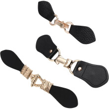3-teiliges Set schwarzer Metall-Kleiderclips mit Schnallen für Trenchcoats, Pullover und Strickjacken – Robuste Kleiderhaken mit Schnallen