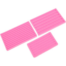 3pcs silicone cera artesanato moldes para DIY cera selo tiras flexíveis semi-círculo cera moldes de fusão
