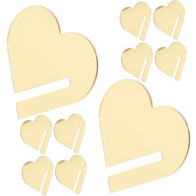 30 Stück goldene, herzförmige Acryl-Weinglasmarker/Getränkeanhänger mit einfacher Anbringung