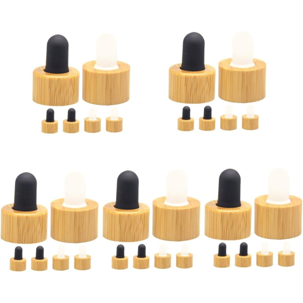 Hkhbjs 30Pcs Oil Dropper Bottle Covers Essential Oil Bottle Dropper Caps Replacement Lids Essential Covers