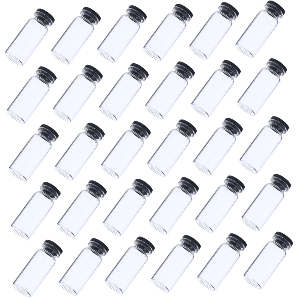 Hkhbjs 30Pcs Essential Oil Shot Bottles Glass Sample Vials Leakproof Caps Thick Bottom Smooth Neck