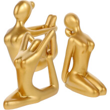 Abstrakte, künstlerische und elegante Yoga-Statue aus Kunstharz als Dekoration für Ihr Zuhause