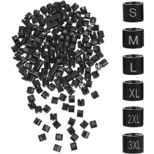 180pcs Mini Plastic Hanger Tags Tags Anéis para rótulos de pendrive de vestuário para organização de rack de lavandaria