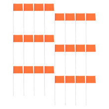 30 orangefarbene Markierungsfähnchen für Rasen und Landschaftsbau, multifunktionale Markierungen aus PVC und Stahldraht