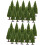 30Pcs Mixed Pine Tree Model Set for Landscape Layout Scenery, Miniature Wire Trunk Trees 1