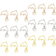 30-teiliges DIY-Set aus Metall in Delfinform mit 8-mm-Spaltringen