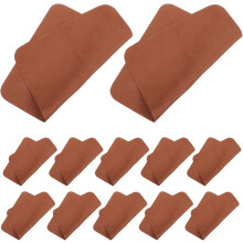 30 Stück braune Wildleder-Brillenreinigungstücher, Mikrofaser-Linsenreinigungstücher (Großpackung)