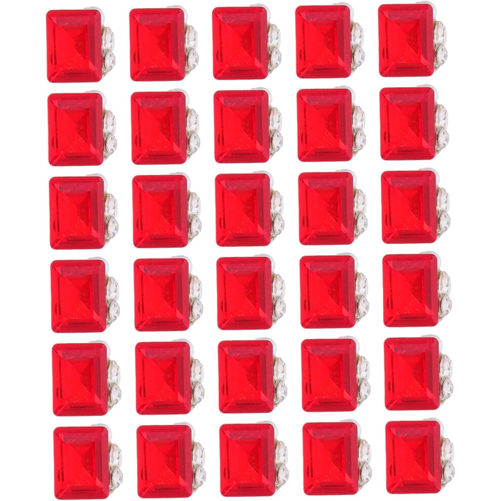 Hkhbjs Red 30Pcs Nail Rhinestones Nail Charms For Women Small Manicure Decorations Resistant