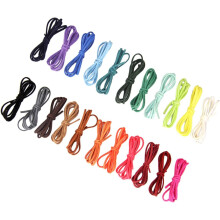 30 cordons en imitation daim de 3 mm, couleurs assorties, pour la création de bijoux.