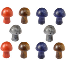 30 mini setas de cristal para decoración de macetas, adornos de piedra.