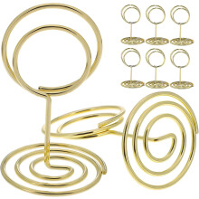 30 Stück Tischnummernhalter, goldene Platzkartenhalter