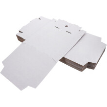 30pcs 7-inch White Corrugated Kraft Pizza Boxes Bulk Lids, Foldable Cardboard Takeout Containers