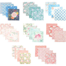 32-teiliges Vintage-Scrapbook-Papier-Set (groß) für Bastelarbeiten, DIY-Decoupage mit floralen und pflanzlichen Elementen