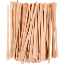 Palitos de cera de madera y palitos para depilar el vello nasal, 300 unidades, espátulas ovaladas de 88 mm.