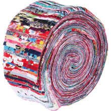 36 pasków bawełnianej tkaniny do samodzielnego pikowania patchworkowego, długość 6,25 x 100 cm, zestaw tkanin do szycia