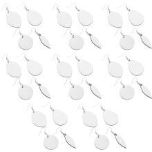32 Sets Sublimations-Ohrringrohlinge für die Schmuckherstellung, Anhänger aus Legierung für Wärmeübertragung