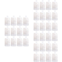 36-teiliges Set aus quetschbaren Beuteln für Shampoo und Lotion, ideal für die Reise, zur Aufbewahrung von Toilettenartikeln – leicht und kompakt.