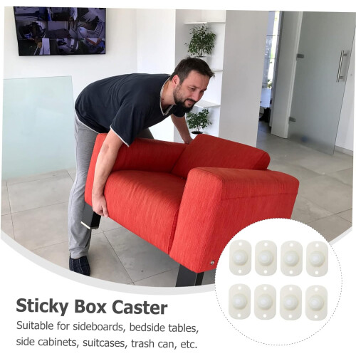 16 poleas adhesivas para cajas de almacenamiento creativas, ruedas autoadhesivas. 2