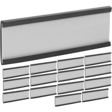 30er-Set magnetische Etikettenhalter mit Clips, 7,6 x 2,5 cm, Kanaltyp, für Regaletiketten und Displays