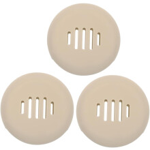 3-delige siliconen make-up sponsdoos, draagbare reisetui voor beauty sponsjes, zachte bruine siliconen houder voor gezichtssponsjes
