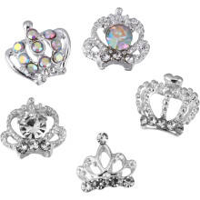 50pcs Diy Nail Charms Metal Crown Nail Rhinestones Art Trinkets for Women Assorted style