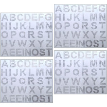 4 Bögen Multifunktions-Buchstaben-Diamantaufkleber Glitzer-Alphabet Strassbuchstaben Dekorativ