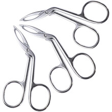 3-teiliges Set Augenbrauenpinzetten aus Edelstahl für komfortables, ergonomisches Design