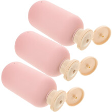 3er-Pack rosa Reise-Shampoo-Spenderflaschen, 200 ml, PE-Klappverschluss, nachfüllbare Duschbehälter für Lotion und Spülung