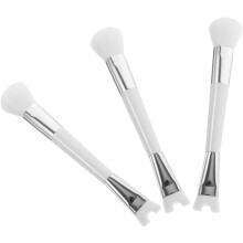 Set van 3 blushkwasten met twee uiteinden en zachte haartjes.