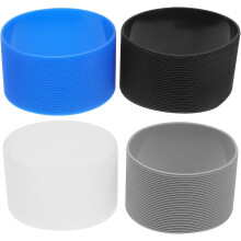 4 coperture in silicone termoisolanti per bottiglie con impugnatura antiscivolo, manicotti per tazze resistenti al calore