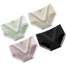 4er-Pack atmungsaktive Baumwollunterwäsche für Damen – Slips mit schönem Design für täglichen Komfort und einen aktiven Lebensstil