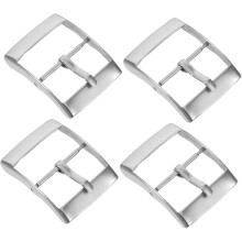 4pcs Stainless Steel Watch Band Buckle Replacement for Metal Straps Polished Clasp with Quick Release System