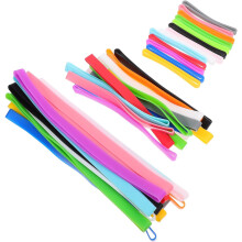 Set di 39 elastici in silicone colorati, 12 colori, misure 20 cm, 14 cm, 8 cm, elastici
