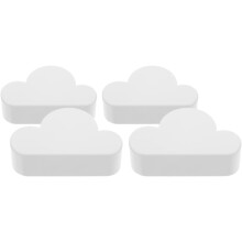 4er-Packung magnetische Schlüsselablagen in Wolkenform, selbstklebend, aus ABS-Magnet, schlichtes Design, für den Haushalt