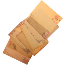 4er-Pack Vintage-Briefpapier mit europäischem Blumenranddesign für romantische Dankesbriefe