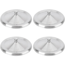 4 stuks metalen bekerdeksels, ronde, hittebestendige roestvrijstalen deksels, gemakkelijk op te bergen.