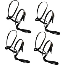4 Paar verstellbare Knöchelriemen mit Schnallen für lockere High Heels, Damenschuhe für sicheren Halt, Farbe: Schwarz