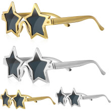 gafas de sol con forma de estrella, divertidas gafas de PVC para fiestas rave, eventos disco y festivales. Ligeras, duraderas y cómodas.