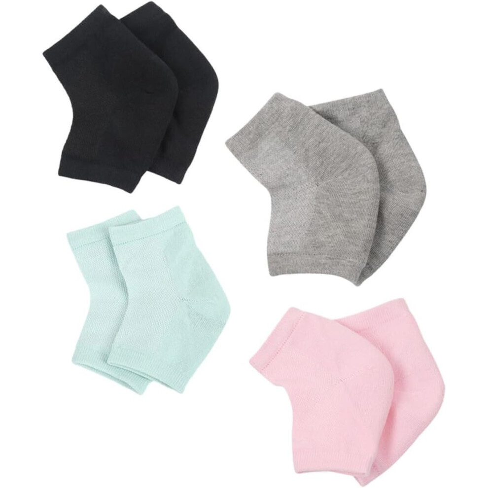 Hkhbjs 4Pairs Slip Heel Socks Gel Socks For Moisturizing Feel Open Toe