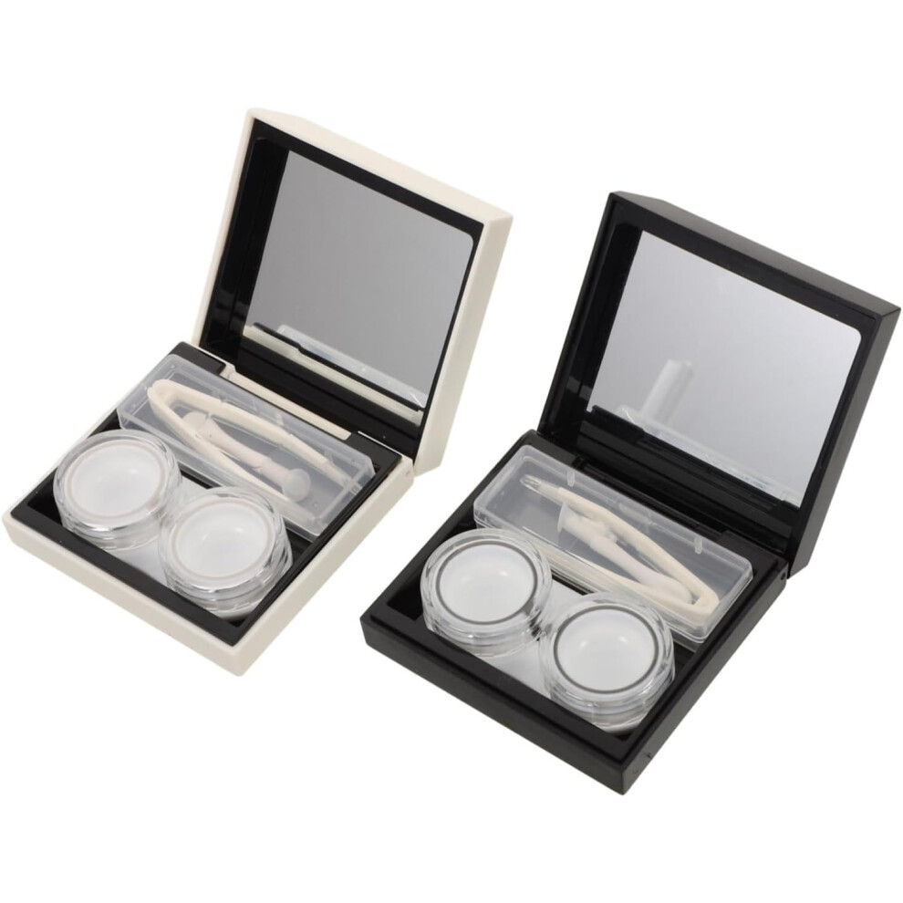 Hkhbjs 4Pcs Frosted Contact Lens Case Travel Accessories Functional Lens Storage Box