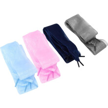4 Paar Damen-Freizeit-Schnürsenkel, dekorative Schnürsenkel aus weichem Satin, flache Schuhe, 110 cm lang, rosa-grau