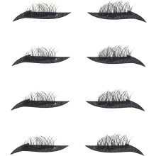 4 Paar schwarze Glitzer-Eyeliner-Sticker, selbstklebend, einfach anzuwenden, aus Kunststoff, für tägliches Make-up und Cosplay