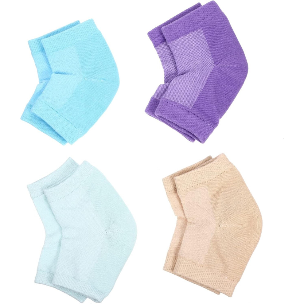 Hkhbjs 4Pairs Moisturizing Gel Heel Socks For Cracked Feet Treatment No