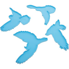 4-teiliges Silikonformen-Set mit mediterranen Seevögeln, blau, zum Selbermachen, Basteln und für Wanddekorationen