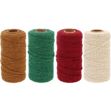 4pcs 2mm Macrame Cotton Cord Set for DIY Crafts, Knitting and Handmade Projects