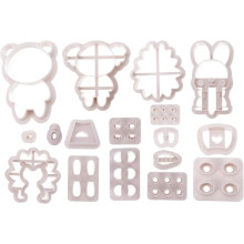 Lot de 4 emporte-pièces en forme d'animaux, moules à biscuits, ustensiles de pâtisserie en plastique, faciles à utiliser et sûrs.