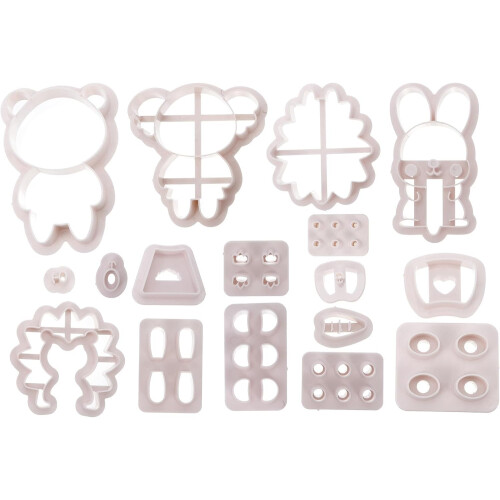 4 Sets Animals Shape Cookie Cutters Biscuit Molds Plastic Baking Tools Easy to Use Safe