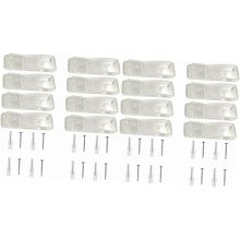 4 Sets transparente Vorhänge, transparente Fensterrollos, durchsichtige Gardinen, Gardinenclips