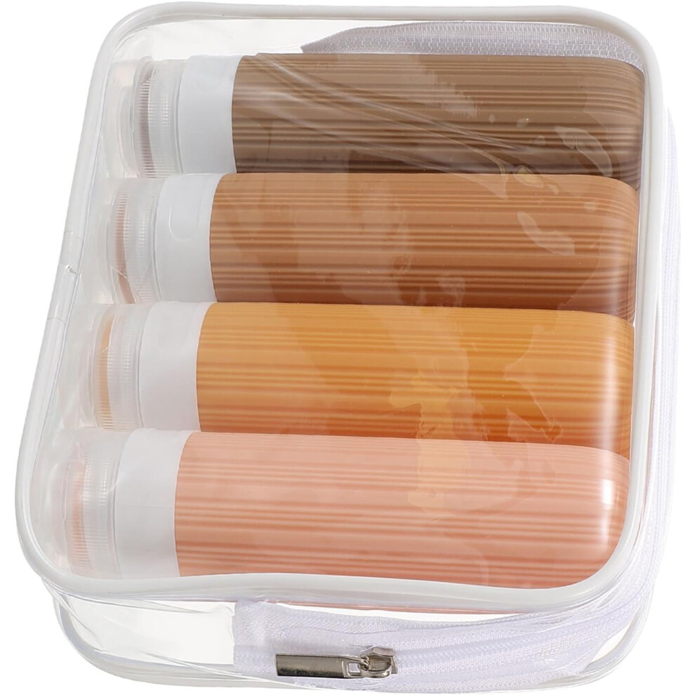 Hkhbjs 4Pcs Silicone Travel Bottles Set Portable Refillable Squeezable For Lotion Liquid Shampoos Toiletry Travel Use